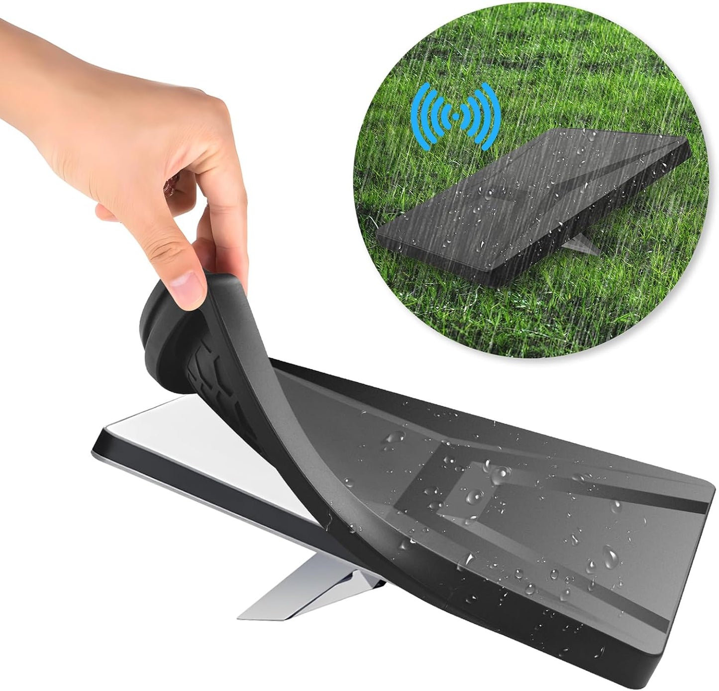 Starlink Mini Case, Starlink Dish Protective Cover, Silicone Heavy Duty Weatherproof, Protective Case for Starlink Mini Accessories - Outdoor Travel Camping, Black