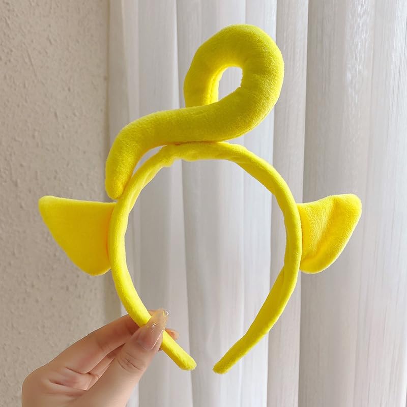 Womens Headbands Ears Fashion Headwear Yellow Hairband Hair Costume Accessories for Adult Halloween Cosplay Party Decorations