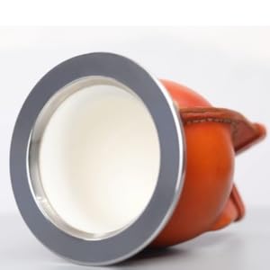 Argentina Yerba Mate Cup With Ceramic liner Straw Tea Gourd Mug One Bombilla Mate a Cleaning Brush (brown)