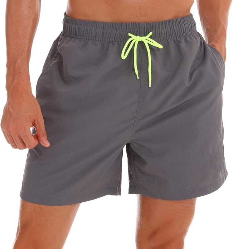 SILKWORLD Men's Swim Trunks Quick Dry Beach Shorts with Pockets