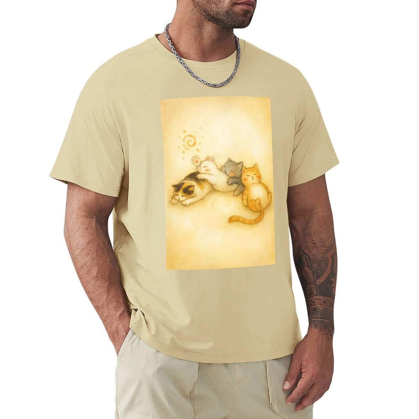 Men's Cotton Short-sleeved T-shirt, Breathable Loose-fitting Casual Summer Top, Suitable for Outdoor Activities and Daily Comfortable Wear,Men's T-shirt100%cottonzxvsy3okn5sq