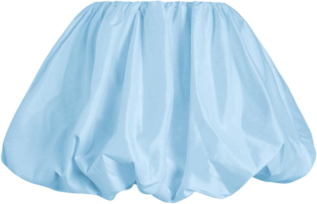 Women's Y2K Bubble Mini Skirt Low Waist Ruffle Short Hem A Line Pleated Balloon Skirt Bloomers