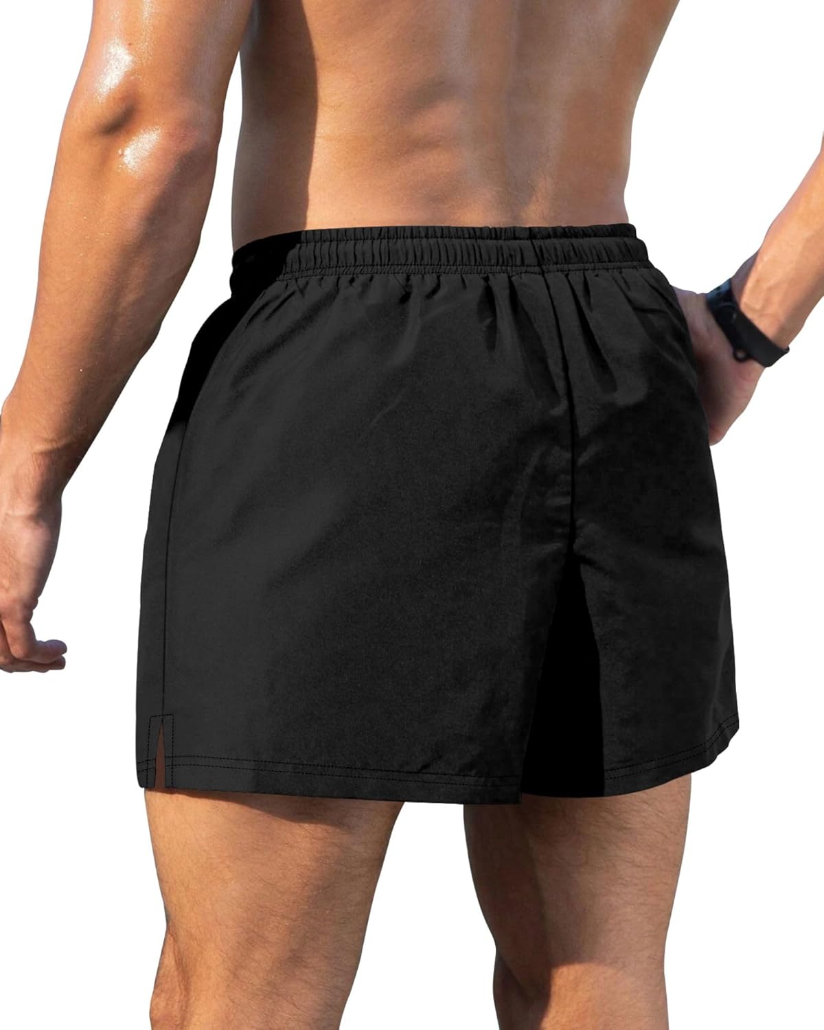 GIISAM Men's Swim Trunks, Bathing Suit 4 inch Inseam Quick Dry Swimsuit Beach Shorts with Compression Liner - TrendyLookz