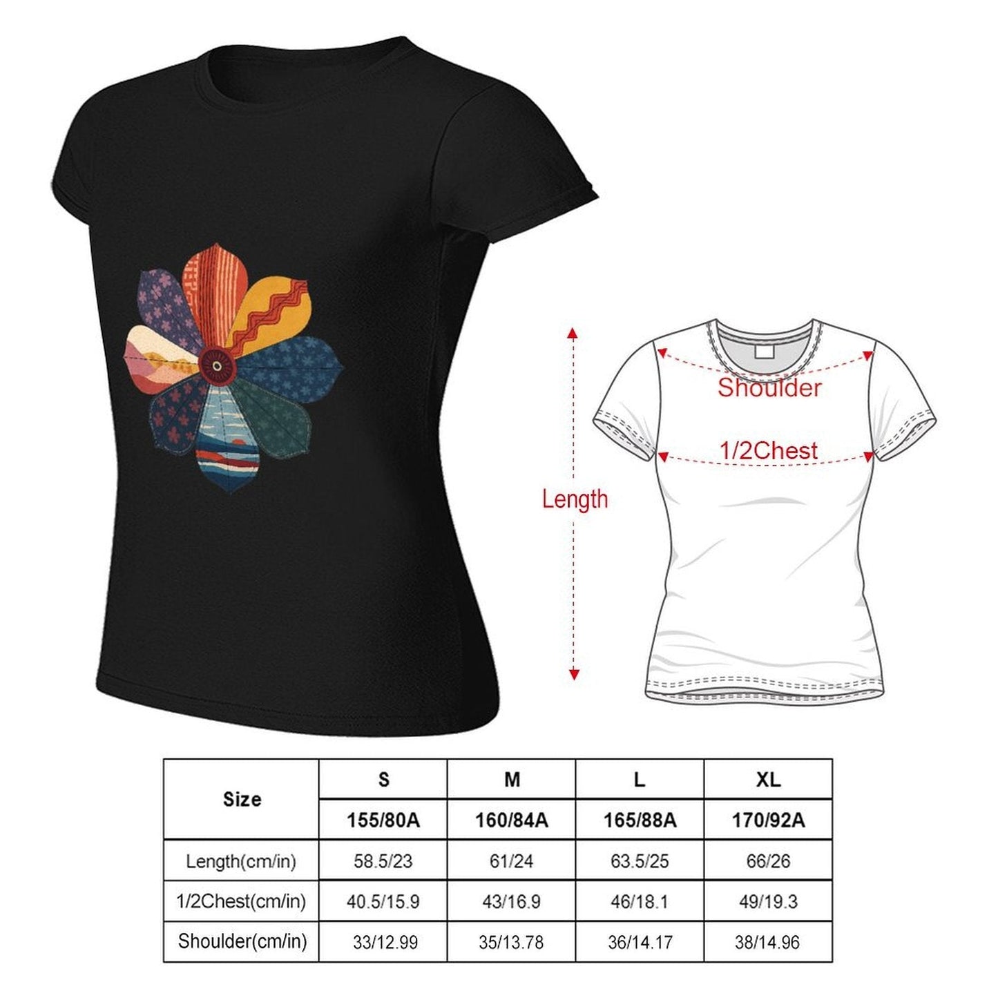 Gildan T-shirt Women Abstract Floral Pattern Design Spring and Summer Round Neck Short - sleeved Tops Women's Casual Sports T-shirt - TrendyLookz