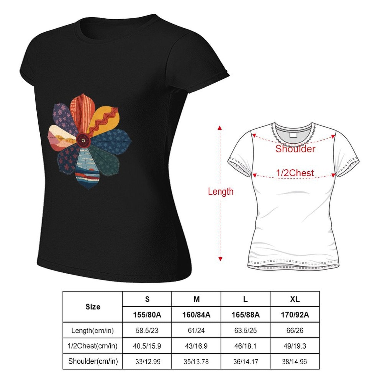 Gildan T-shirt Women Abstract Floral Pattern Design Spring and Summer Round Neck Short - sleeved Tops Women's Casual Sports T-shirt - TrendyLookz