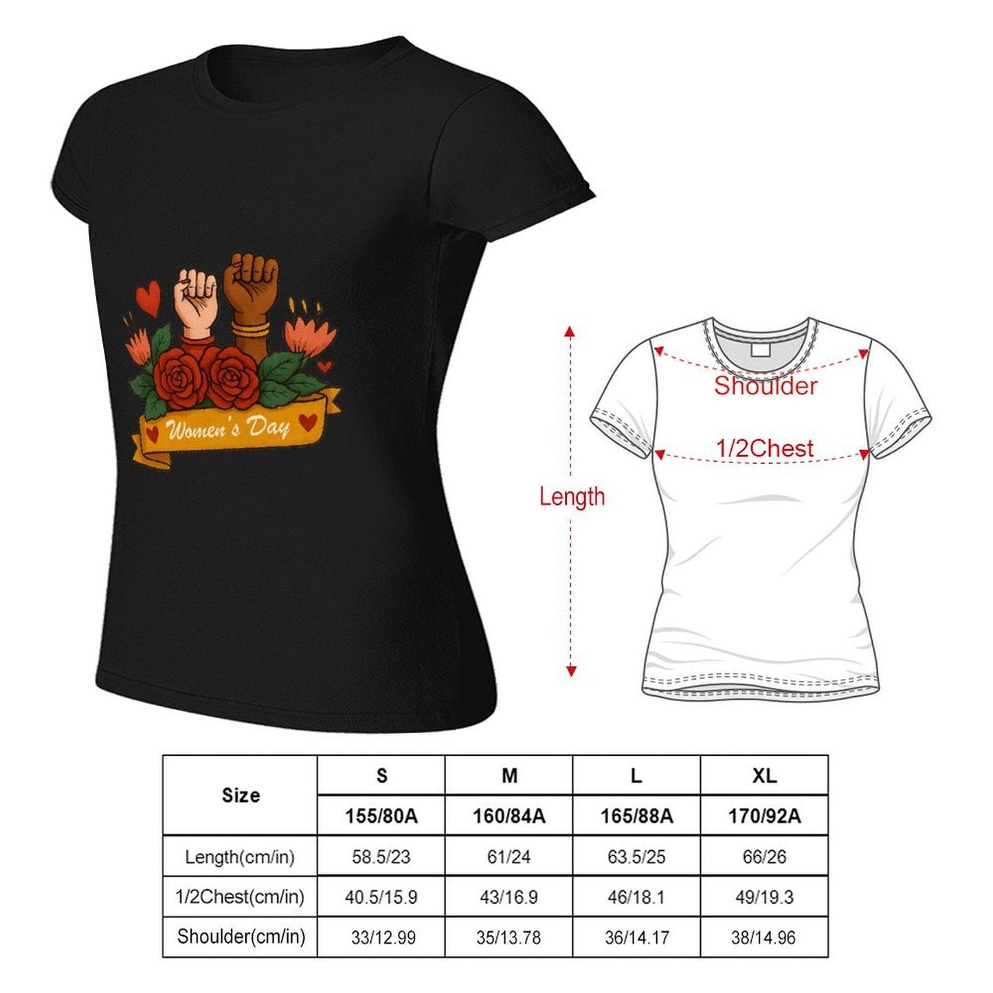 Gildan T-shirt Women Empowerment And Unity Celebration Spring and Summer Round Neck Short - sleeved Tops Women's Casual Sports T-shirt - TrendyLookz