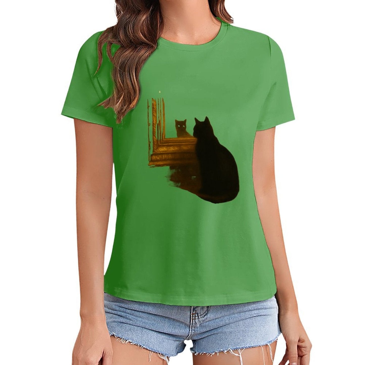 Gildan T-shirt Women Existence in Doubt Spring and Summer Round Neck Short - sleeved Tops Women's Casual Sports T-shirt - TrendyLookz