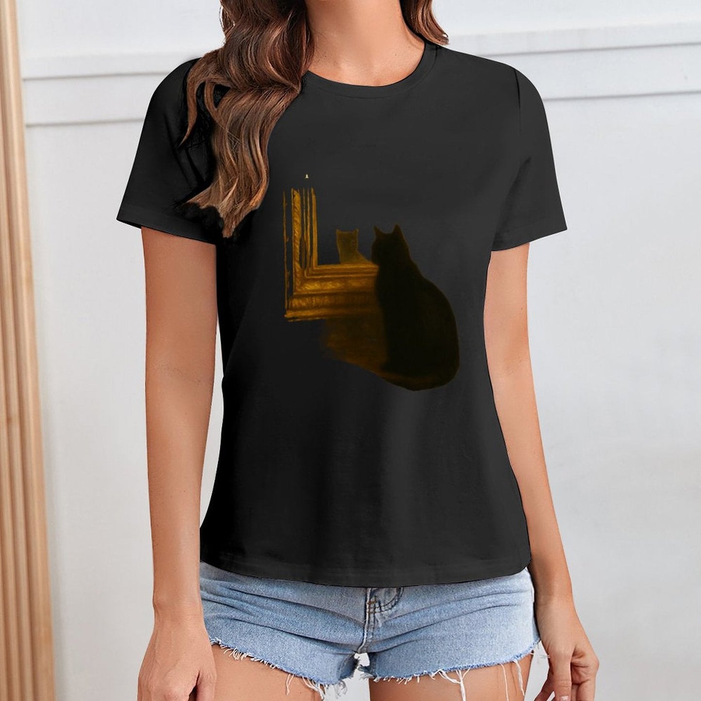 Gildan T-shirt Women Existence in Doubt Spring and Summer Round Neck Short - sleeved Tops Women's Casual Sports T-shirt - TrendyLookz