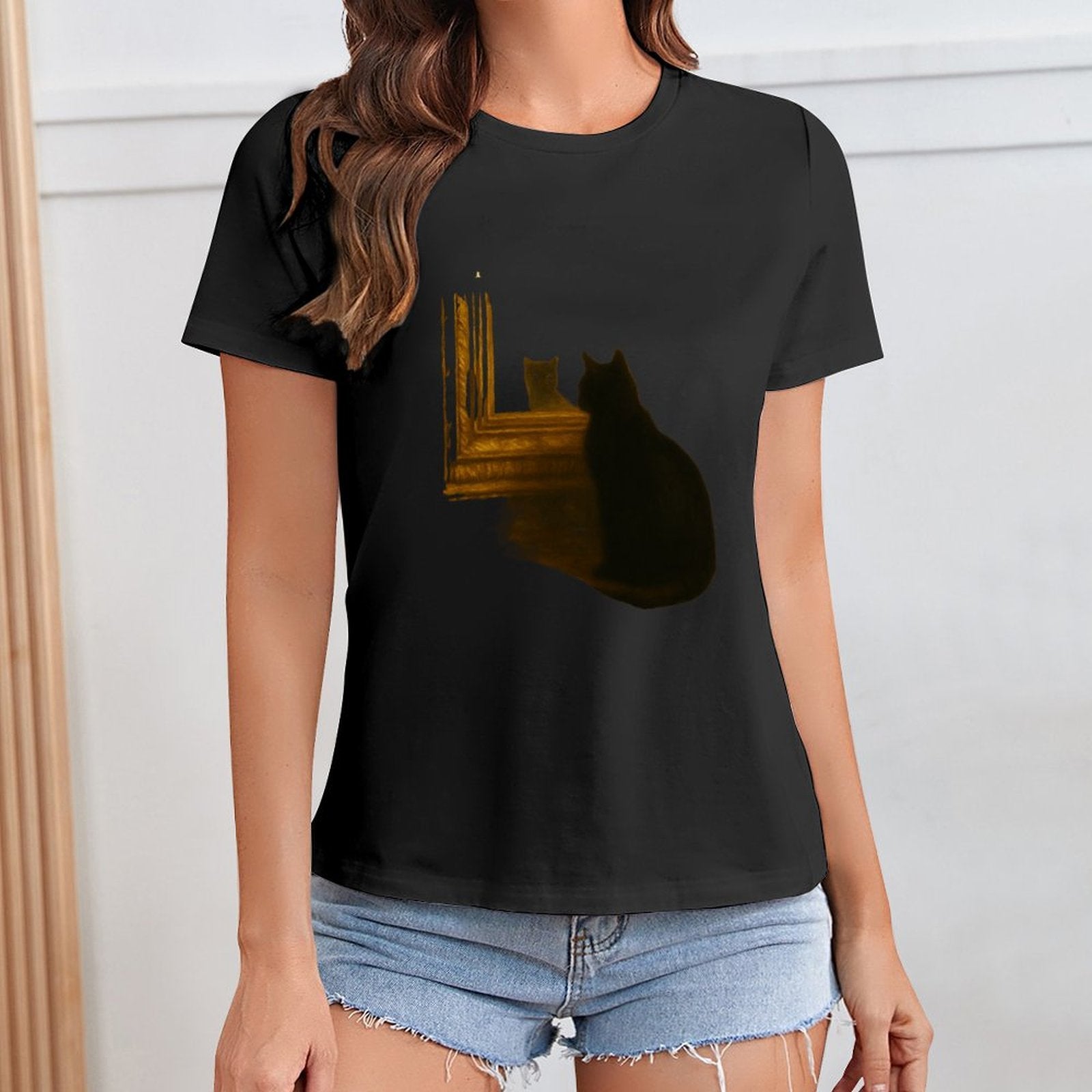 Gildan T-shirt Women Existence in Doubt Spring and Summer Round Neck Short - sleeved Tops Women's Casual Sports T-shirt - TrendyLookz
