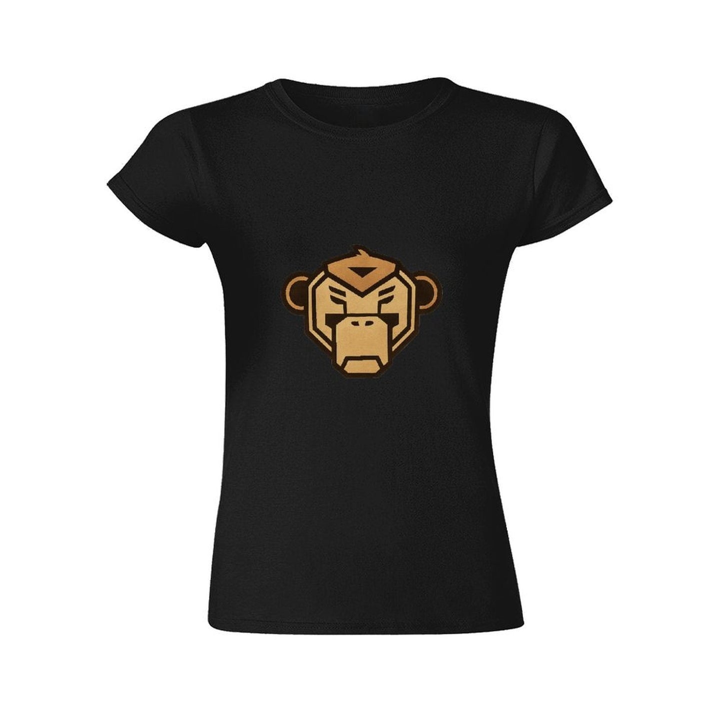 Gildan T-shirt Women Fierce Monkey Logo Design Spring and Summer Round Neck Short - sleeved Tops Women's Casual Sports T-shirt - TrendyLookz