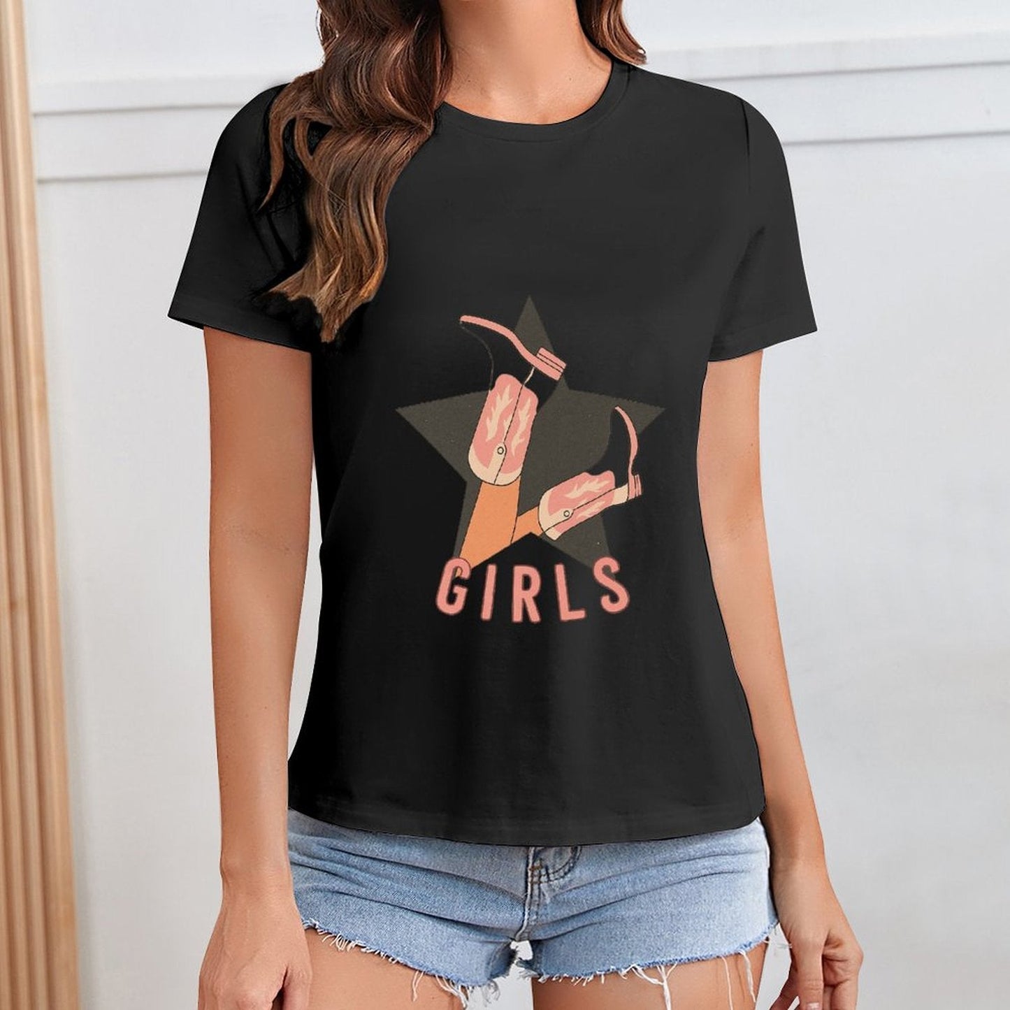 Gildan T-shirt Women Image - 0011 - U1 Spring and Summer Round Neck Short - sleeved Tops Women's Casual Sports T-shirt - TrendyLookz