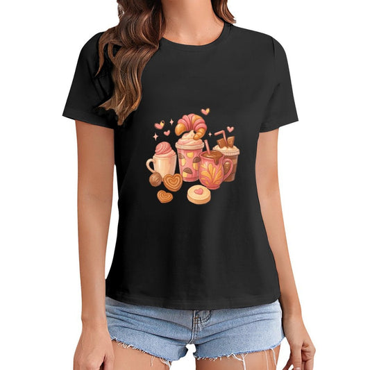 Gildan T-shirt Women Image - 0012 - U1 Spring and Summer Round Neck Short - sleeved Tops Women's Casual Sports T-shirt - TrendyLookz