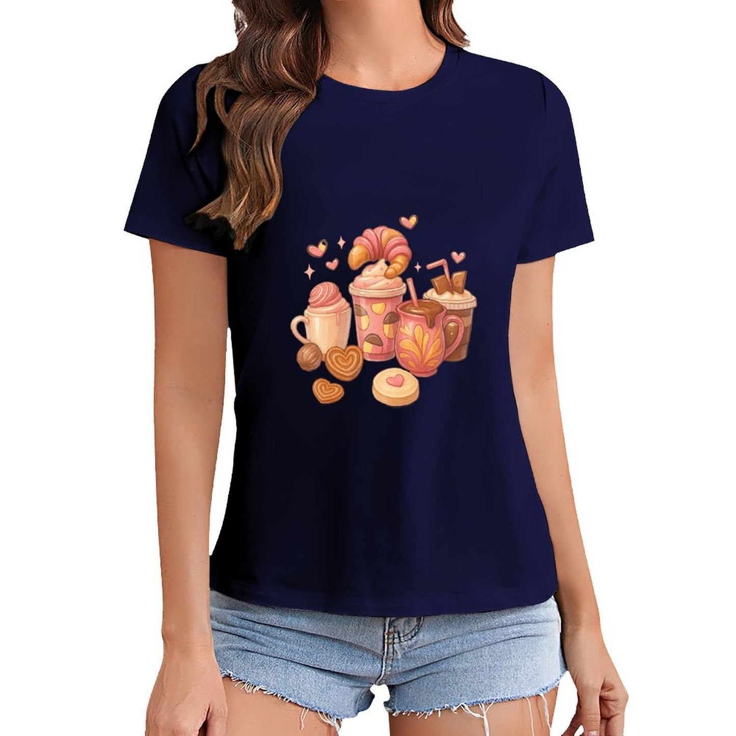 Gildan T-shirt Women Image - 0012 - U1 Spring and Summer Round Neck Short - sleeved Tops Women's Casual Sports T-shirt - TrendyLookz