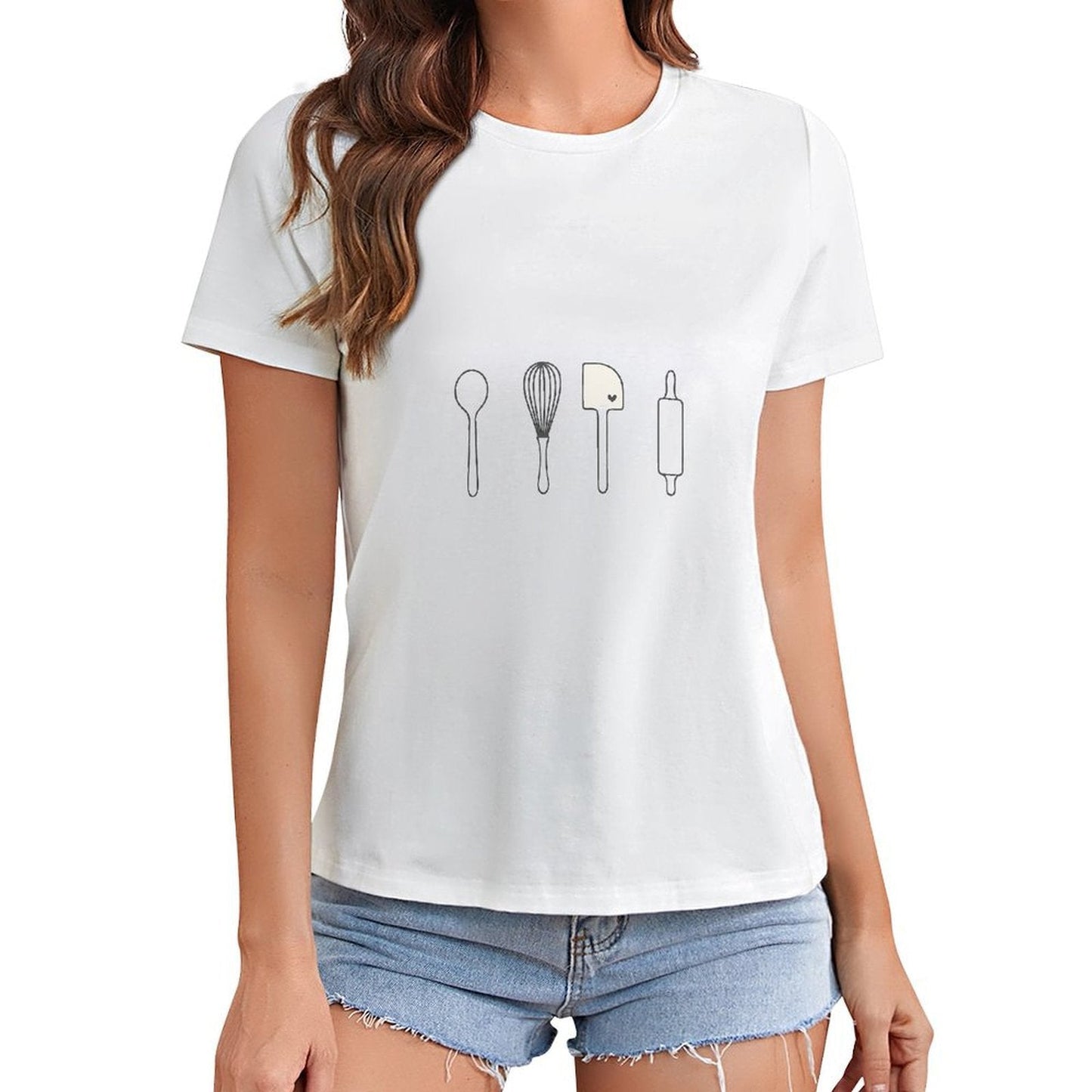 Gildan T-shirt Women Image - 0014 - U1 Spring and Summer Round Neck Short - sleeved Tops Women's Casual Sports T-shirt - TrendyLookz