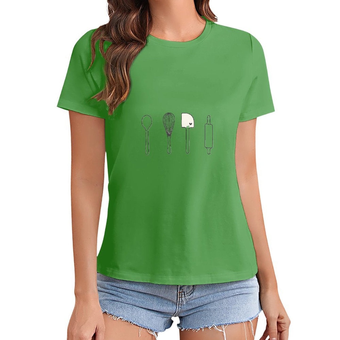 Gildan T-shirt Women Image - 0014 - U1 Spring and Summer Round Neck Short - sleeved Tops Women's Casual Sports T-shirt - TrendyLookz