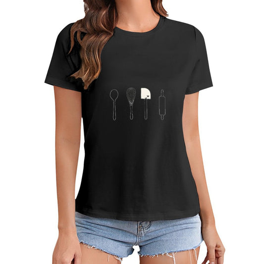 Gildan T-shirt Women Image - 0014 - U1 Spring and Summer Round Neck Short - sleeved Tops Women's Casual Sports T-shirt - TrendyLookz