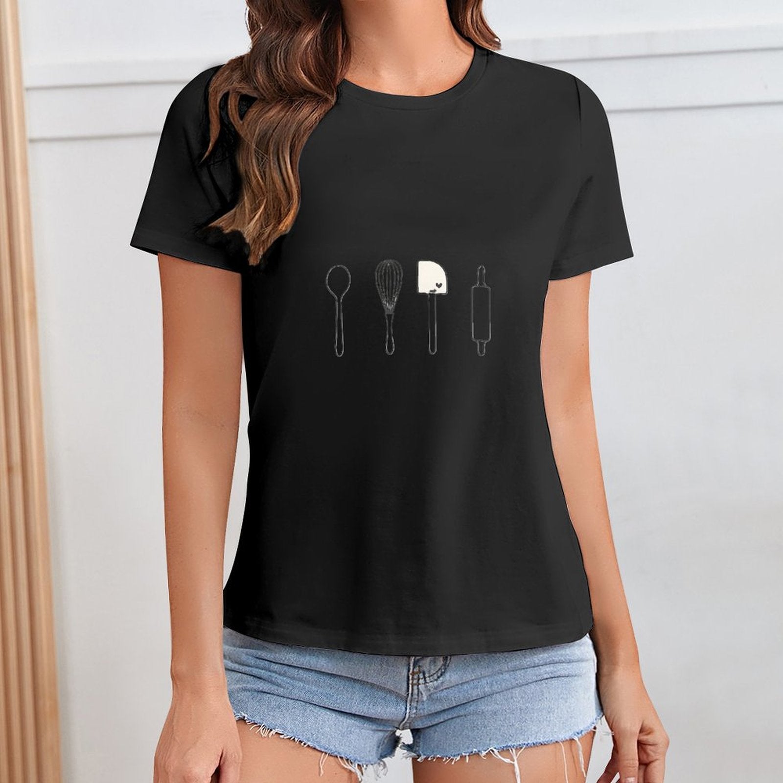 Gildan T-shirt Women Image - 0014 - U1 Spring and Summer Round Neck Short - sleeved Tops Women's Casual Sports T-shirt - TrendyLookz