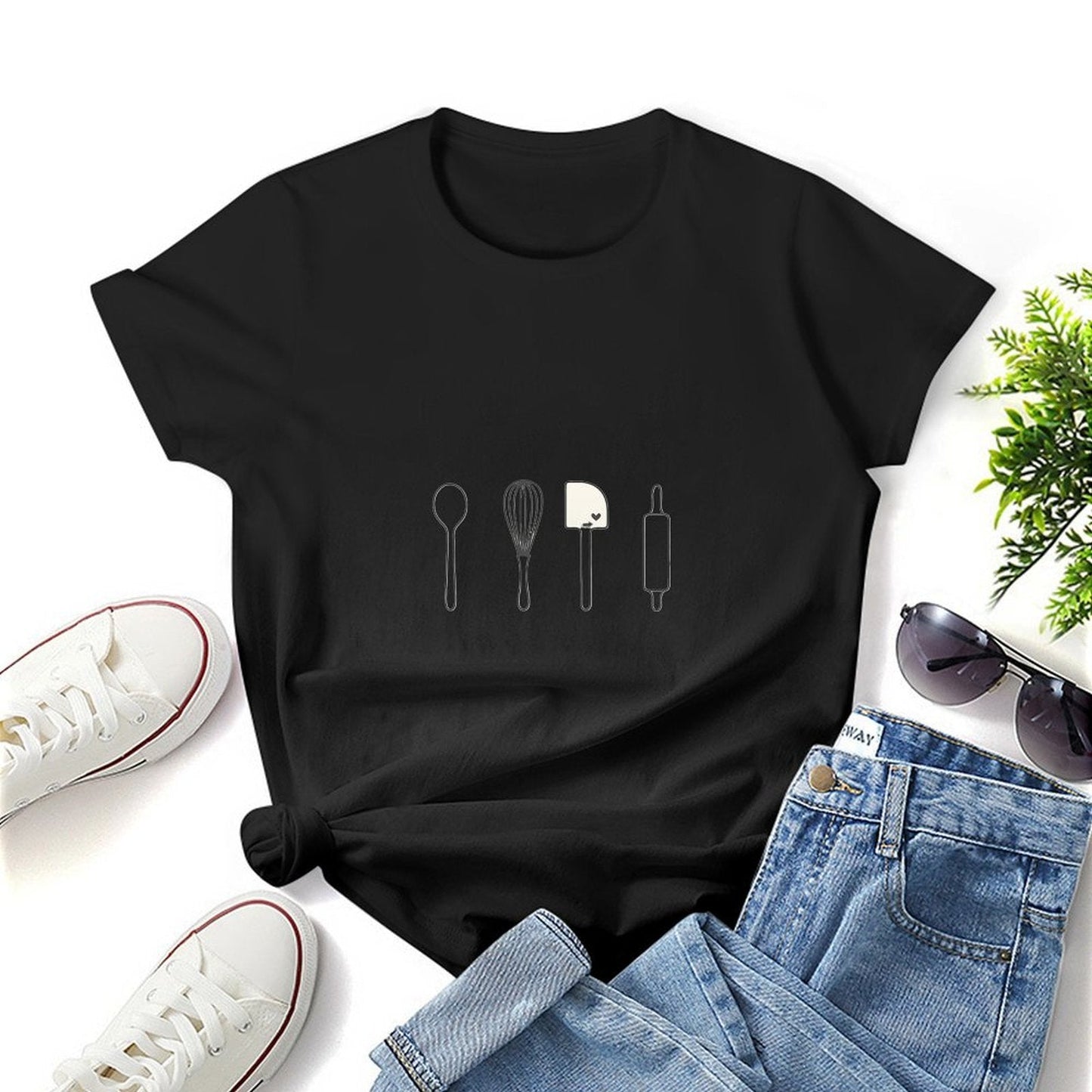 Gildan T-shirt Women Image - 0014 - U1 Spring and Summer Round Neck Short - sleeved Tops Women's Casual Sports T-shirt - TrendyLookz