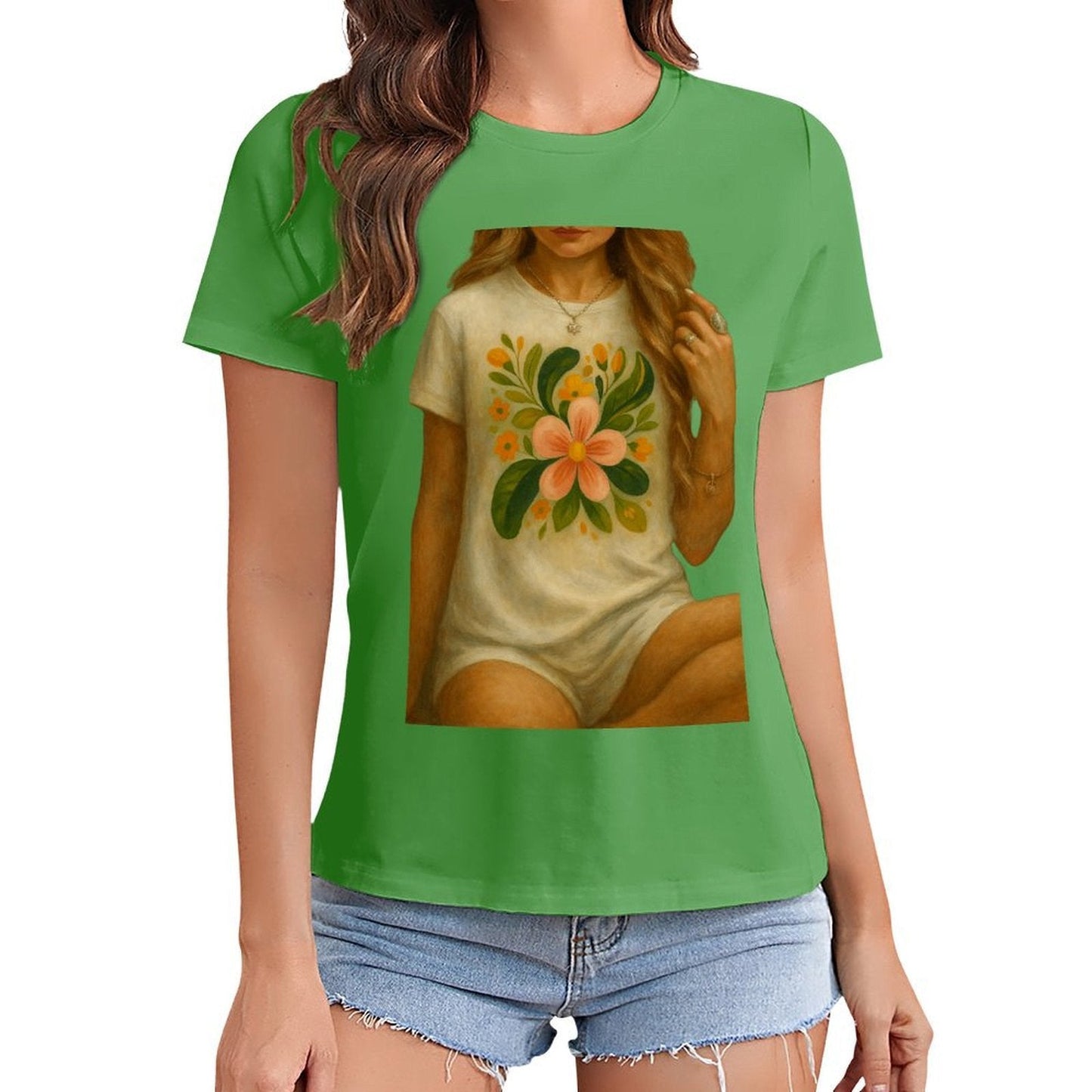 Gildan T-shirt Women Image - 0015 - U1 Spring and Summer Round Neck Short - sleeved Tops Women's Casual Sports T-shirt - TrendyLookz