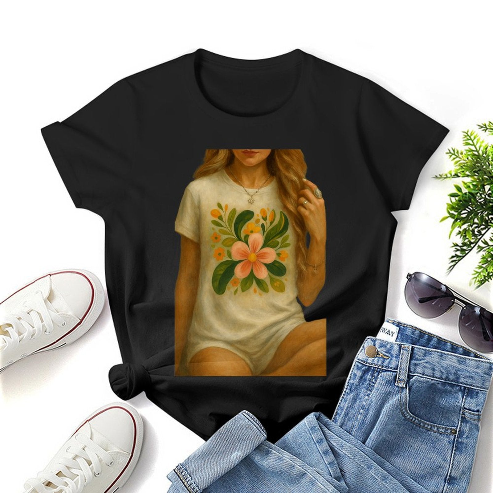 Gildan T-shirt Women Image - 0015 - U1 Spring and Summer Round Neck Short - sleeved Tops Women's Casual Sports T-shirt - TrendyLookz