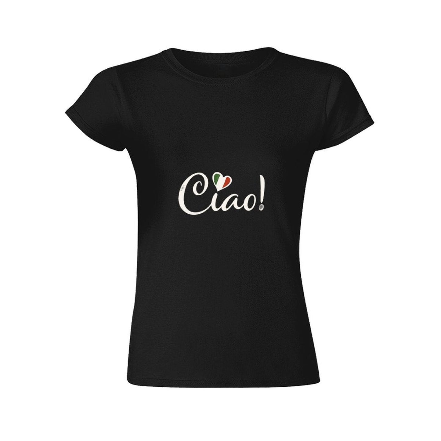 Gildan T-shirt Women Italian Greeting with Love - U1 Spring and Summer Round Neck Short - sleeved Tops Women's Casual Sports T-shirt - TrendyLookz