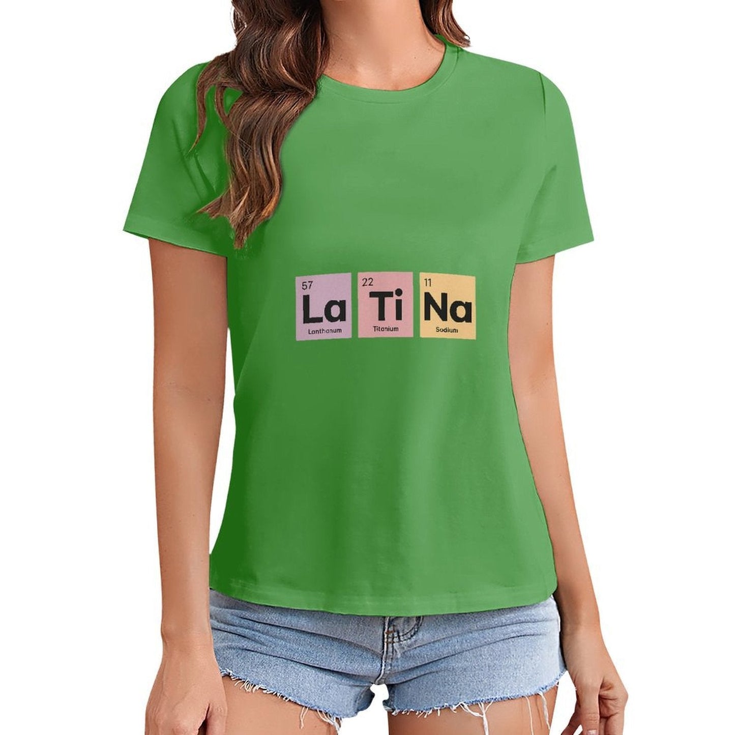 Gildan T-shirt Women Latina Essential Elements - U1 Spring and Summer Round Neck Short - sleeved Tops Women's Casual Sports T-shirt - TrendyLookz