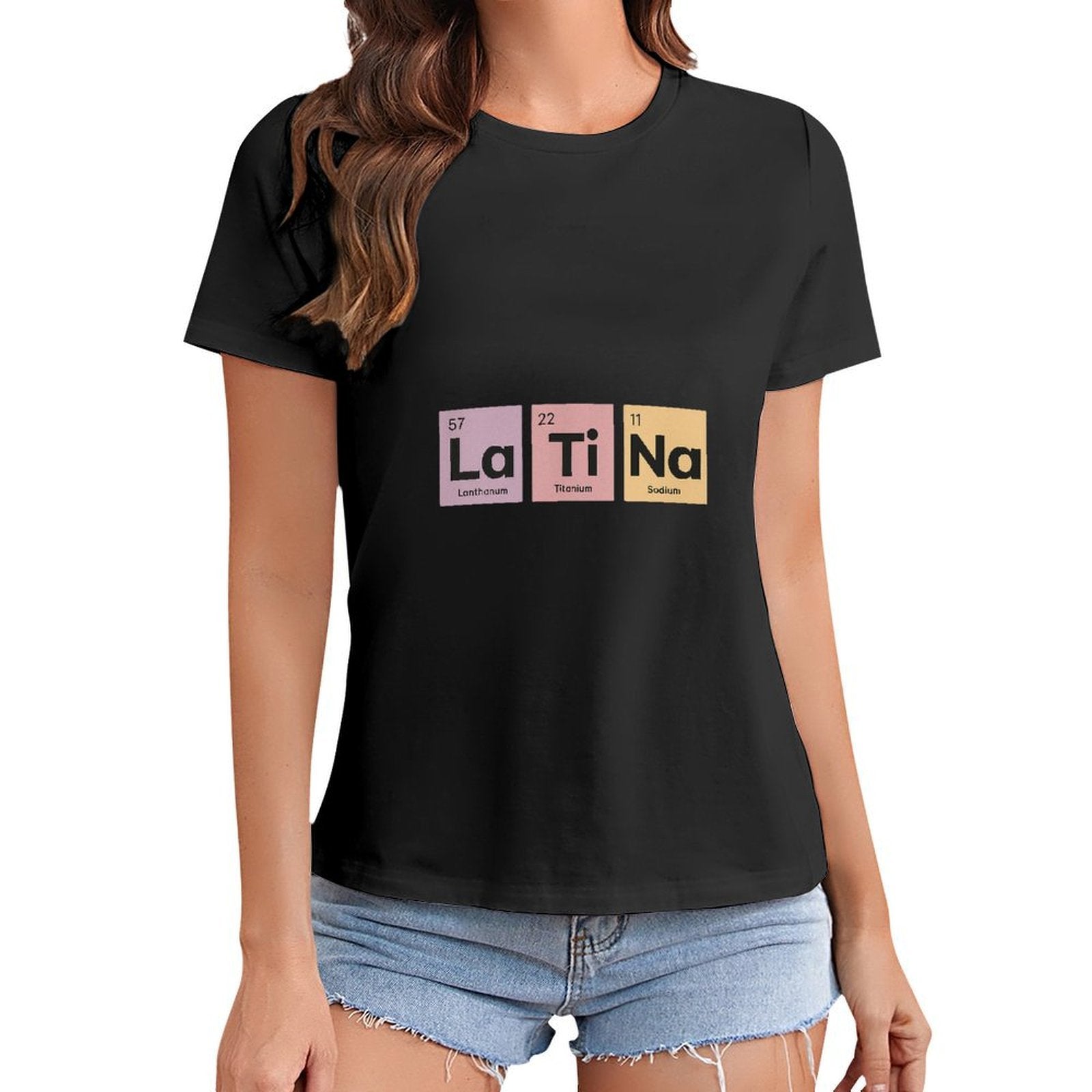Gildan T-shirt Women Latina Essential Elements - U1 Spring and Summer Round Neck Short - sleeved Tops Women's Casual Sports T-shirt - TrendyLookz