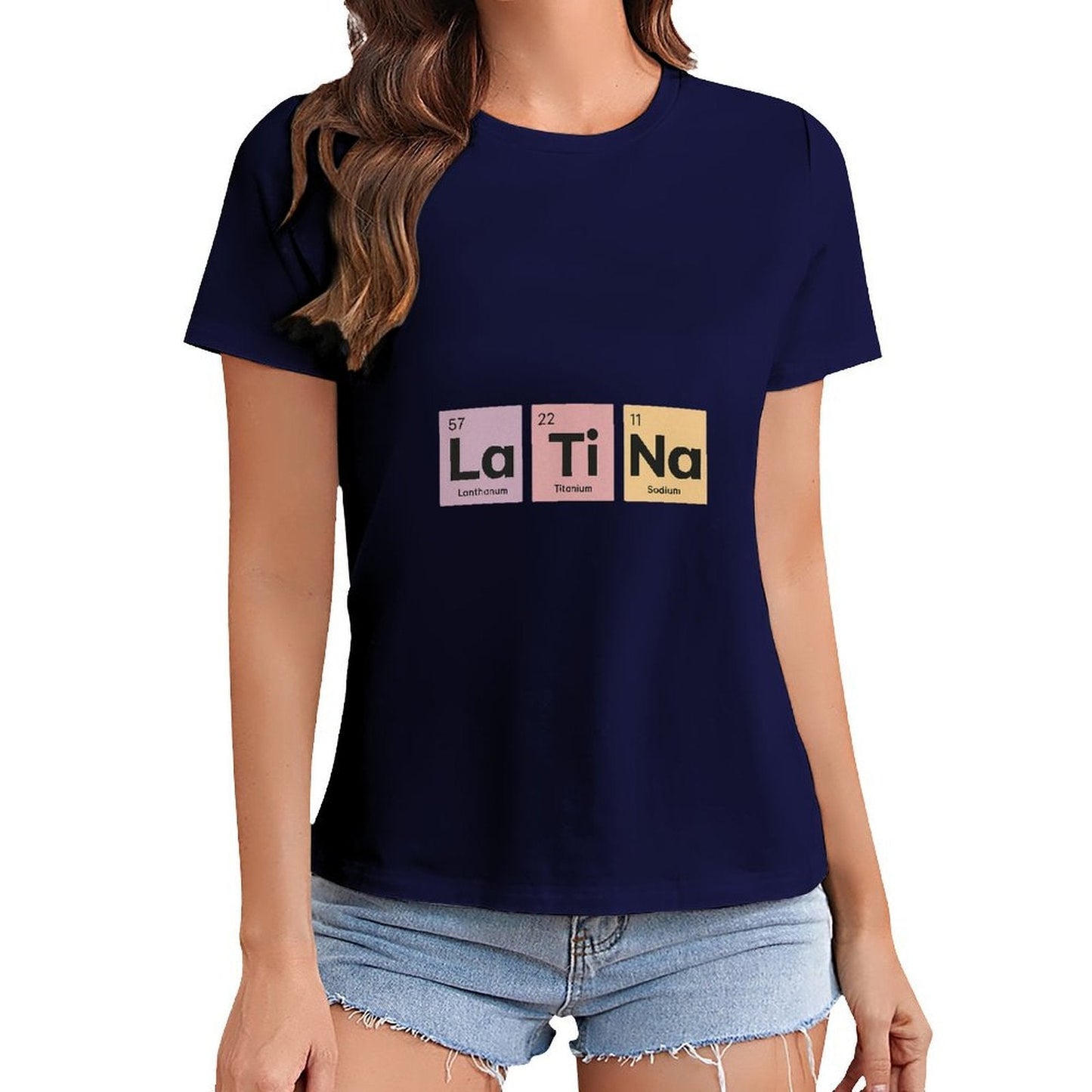 Gildan T-shirt Women Latina Essential Elements - U1 Spring and Summer Round Neck Short - sleeved Tops Women's Casual Sports T-shirt - TrendyLookz