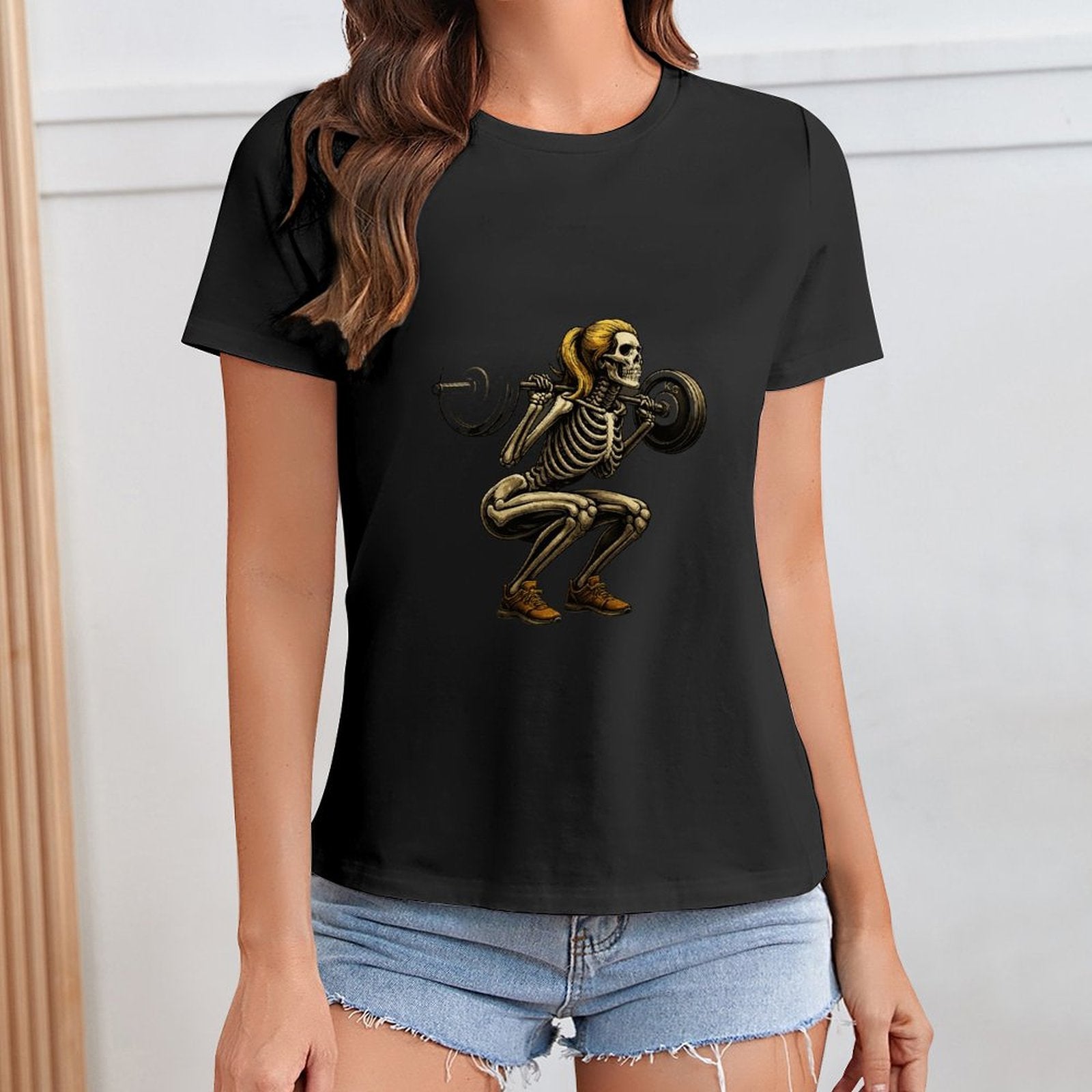 Gildan T-shirt Women Leg Day Never Dies - U1 Spring and Summer Round Neck Short - sleeved Tops Women's Casual Sports T-shirt - TrendyLookz