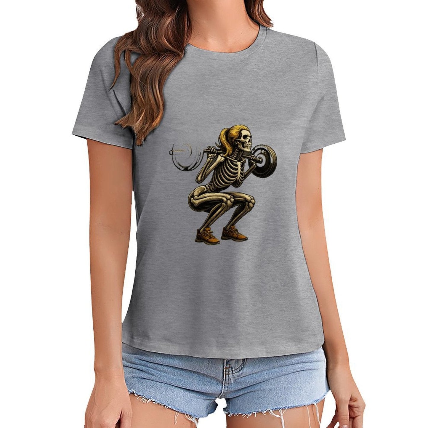Gildan T-shirt Women Leg Day Never Dies - U1 Spring and Summer Round Neck Short - sleeved Tops Women's Casual Sports T-shirt - TrendyLookz