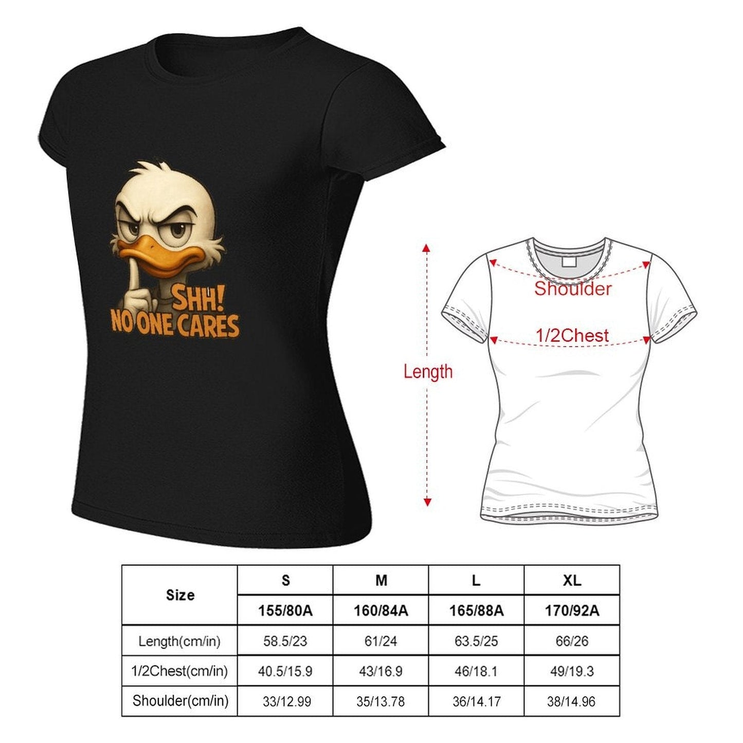 Gildan T-shirt Women Silent Duck Warning - U1 Spring and Summer Round Neck Short - sleeved Tops Women's Casual Sports T-shirt - TrendyLookz
