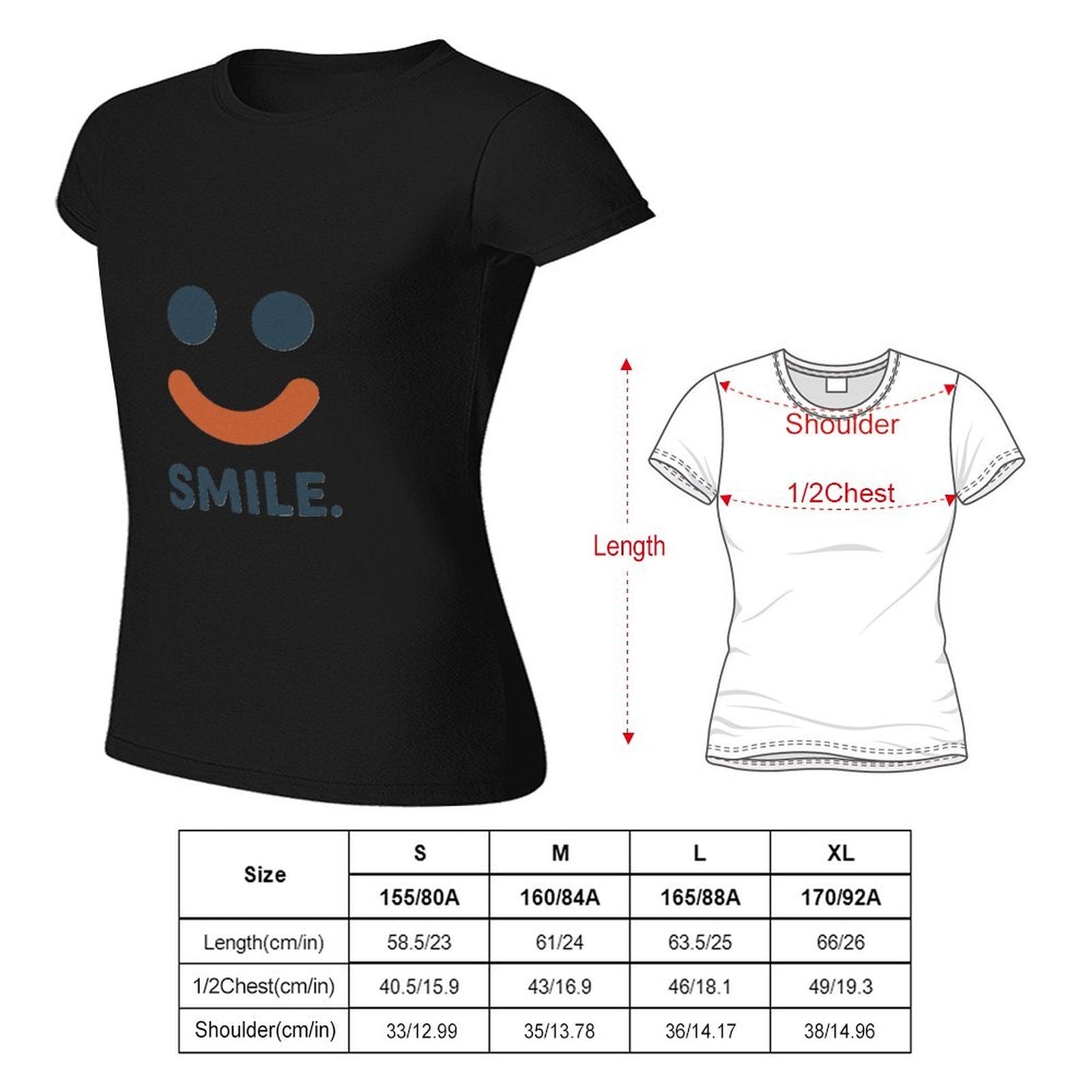 Gildan T-shirt Women Simple Smile Reminder - U1 Spring and Summer Round Neck Short - sleeved Tops Women's Casual Sports T-shirt - TrendyLookz
