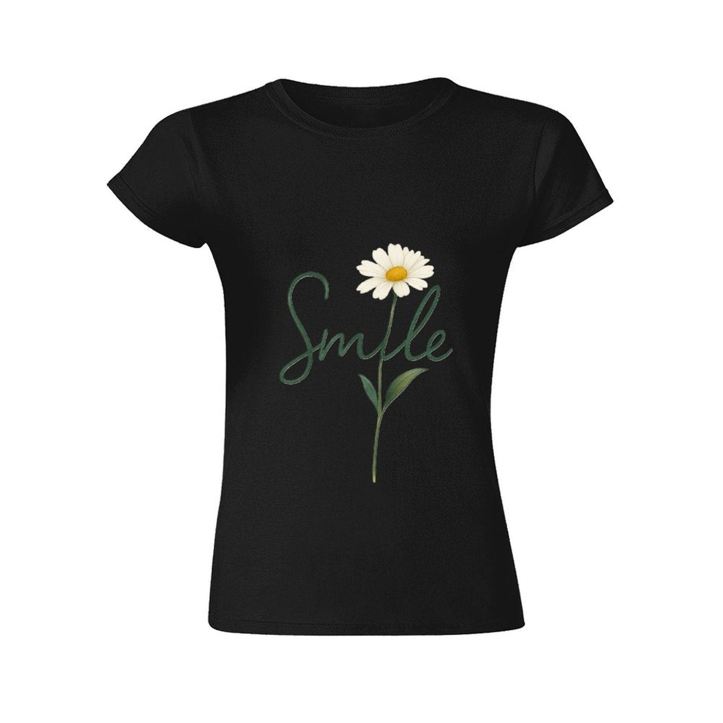 Gildan T-shirt Women Smile Blossom Inspiration - U1 Spring and Summer Round Neck Short - sleeved Tops Women's Casual Sports T-shirt - TrendyLookz