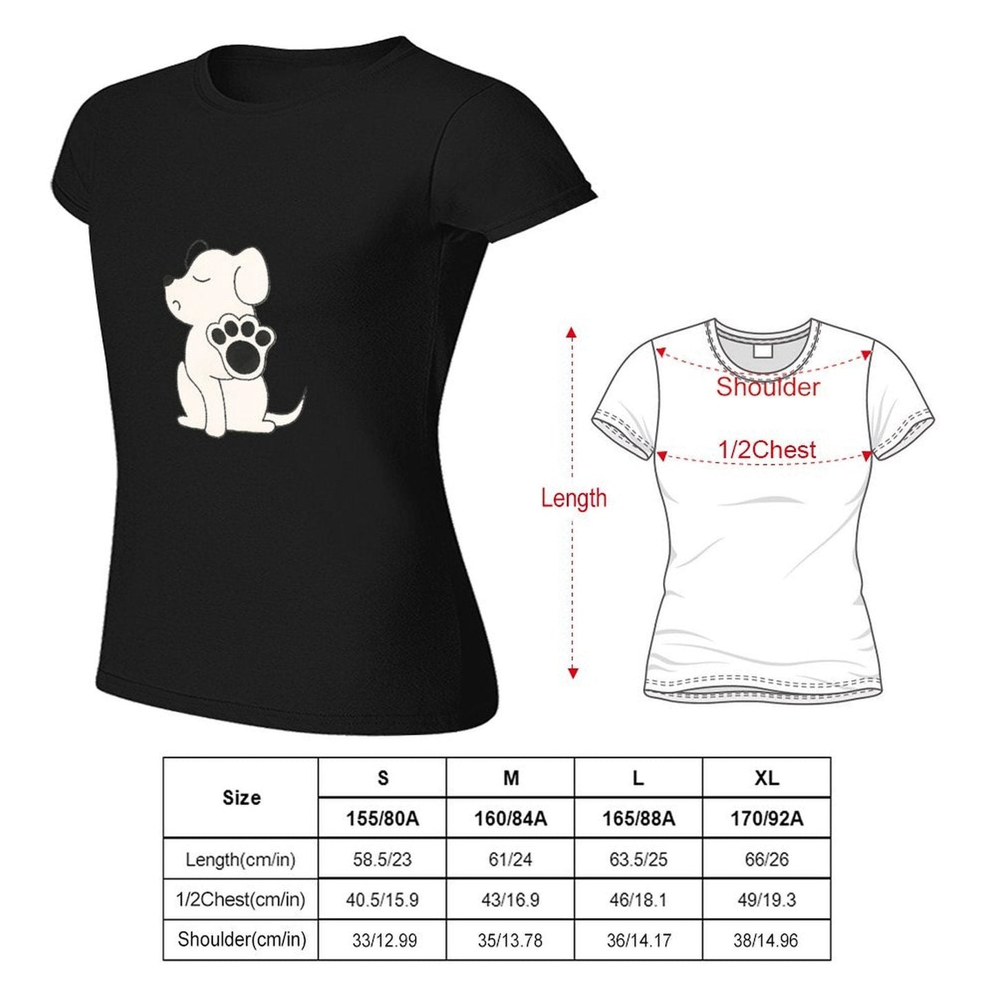 Gildan T-shirt Women Talk To The Paw Spring and Summer Round Neck Short - sleeved Tops Women's Casual Sports T-shirt - TrendyLookz
