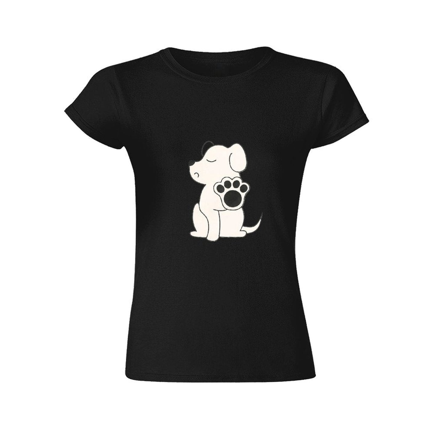 Gildan T-shirt Women Talk To The Paw Spring and Summer Round Neck Short - sleeved Tops Women's Casual Sports T-shirt - TrendyLookz