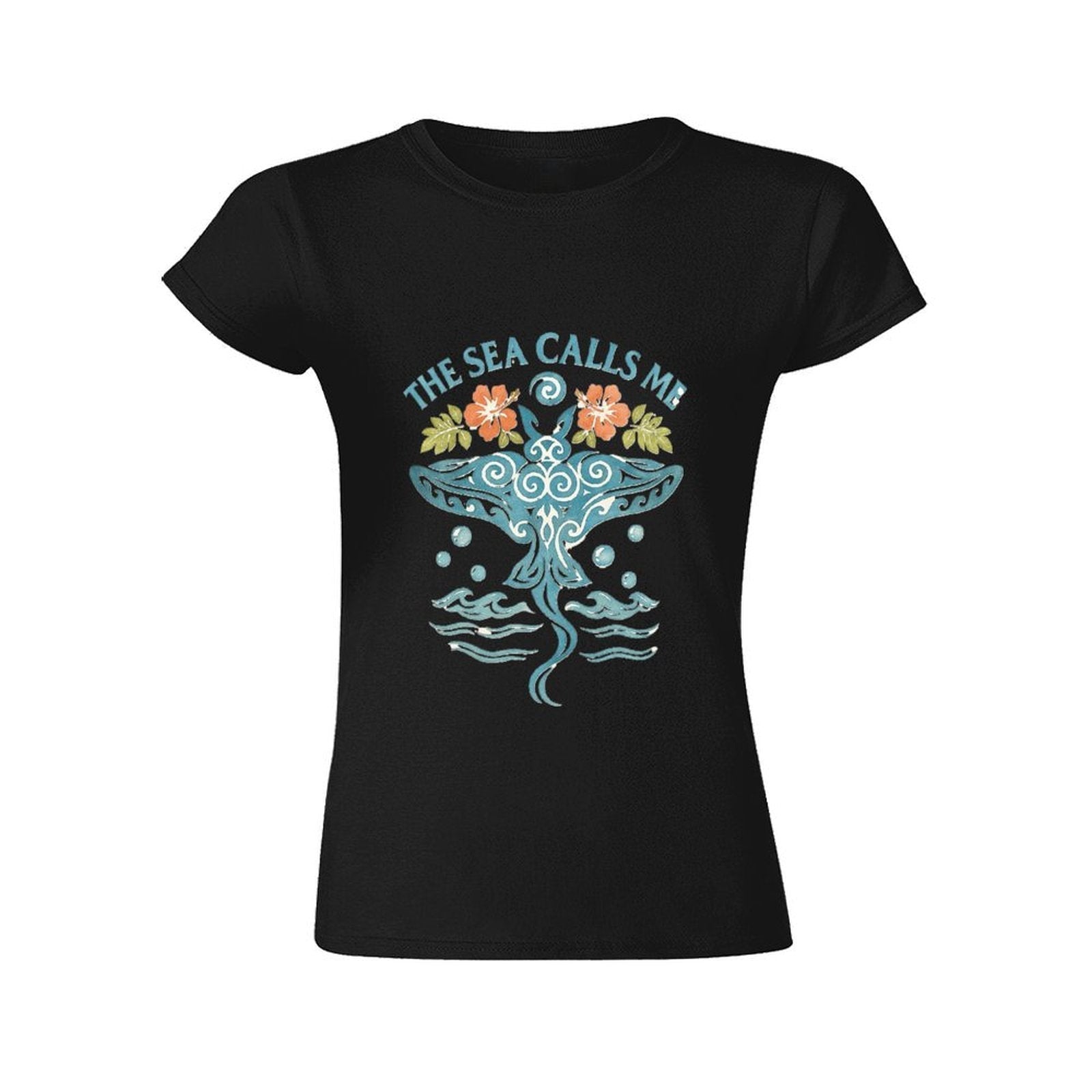 Gildan T-shirt Women The Sea Calls Me - U1 Spring and Summer Round Neck Short - sleeved Tops Women's Casual Sports T-shirt - TrendyLookz