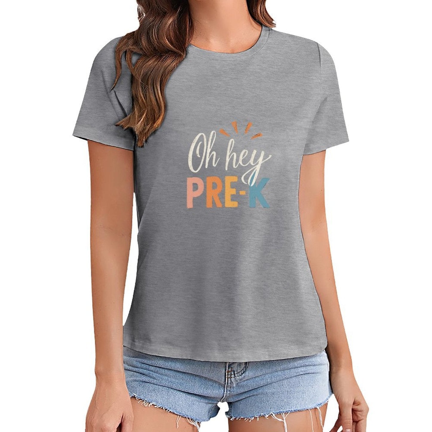 Gildan T-shirt Women Welcome To Pre - K - U1 Spring and Summer Round Neck Short - sleeved Tops Women's Casual Sports T-shirt - TrendyLookz
