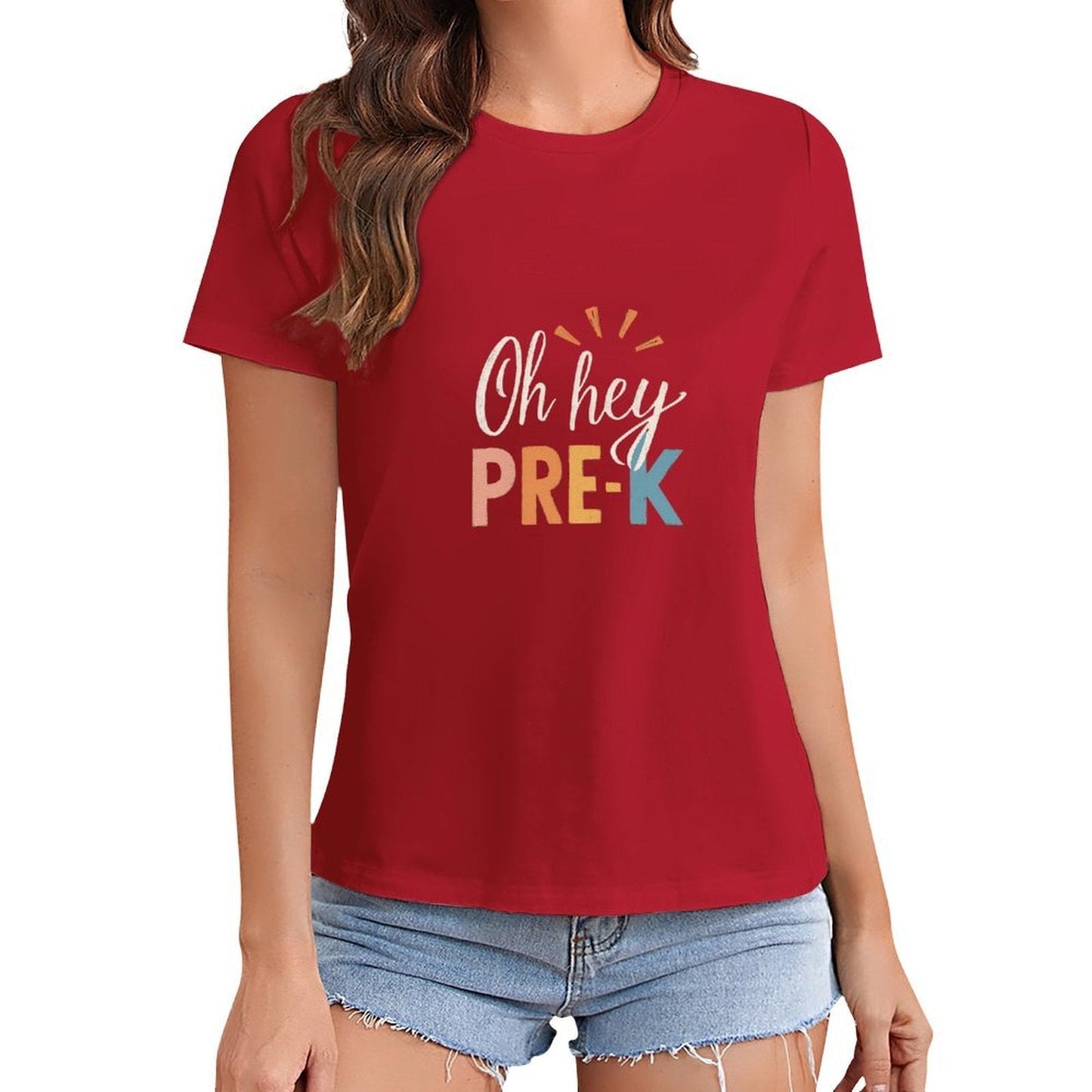 Gildan T-shirt Women Welcome To Pre - K - U1 Spring and Summer Round Neck Short - sleeved Tops Women's Casual Sports T-shirt - TrendyLookz