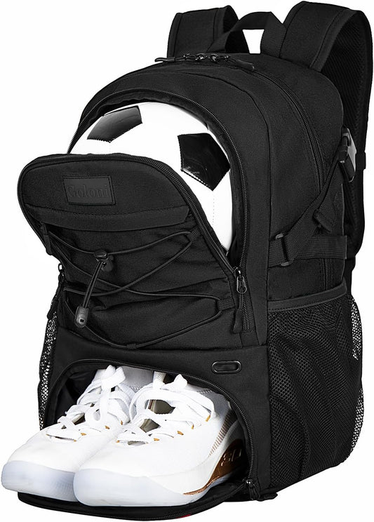 Goloni Soccer Backpack,Basketball Backpack with Ball Compartment & Shoe Compartment,Backpack for Basketball,Soccer - TrendyLookz