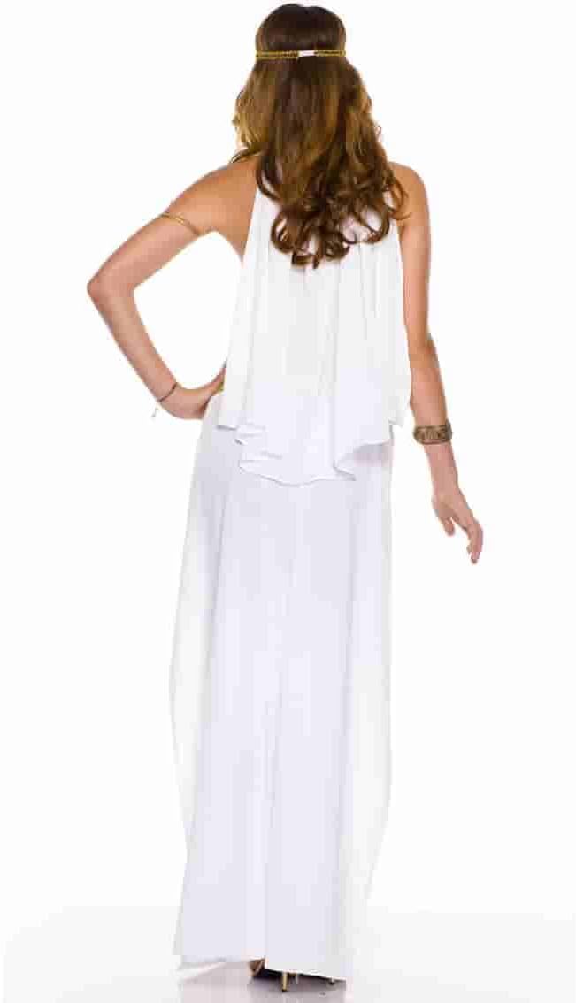 Greek Goddess Costume Women White Athenian Goddess Toga Long Dress Halloween Dress up Cosplay - TrendyLookz