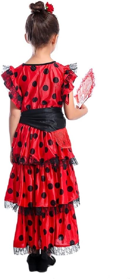 Halloween Girls cosplay Spanish Flamenco Stage Costume Dress - TrendyLookz