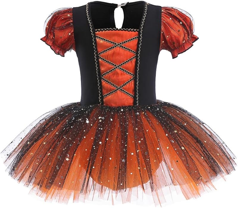 HIHCBF Princess Girls Leotards Ballet Dance Skirted Tutus Short Sleeve Dancewear Halloween Christmas Party Fancy Dress - TrendyLookz