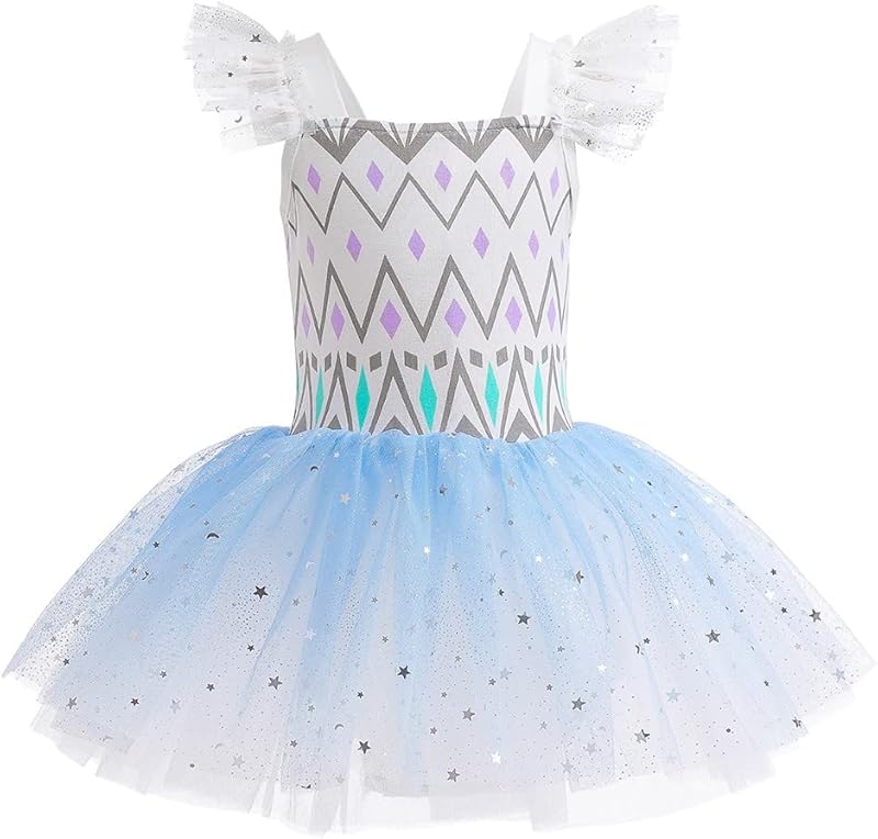 HIHCBF Princess Girls Leotards Ballet Dance Skirted Tutus Short Sleeve Dancewear Halloween Christmas Party Fancy Dress - TrendyLookz