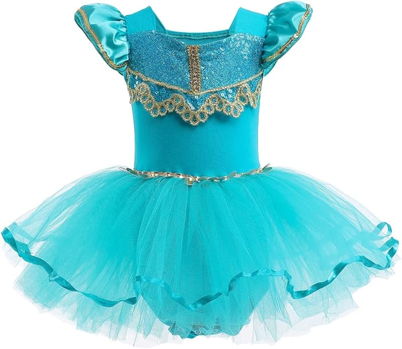 HIHCBF Princess Girls Leotards Ballet Dance Skirted Tutus Short Sleeve Dancewear Halloween Christmas Party Fancy Dress - TrendyLookz