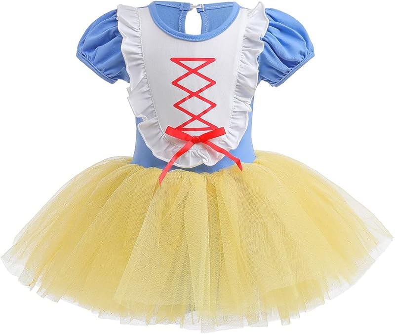 HIHCBF Princess Girls Leotards Ballet Dance Skirted Tutus Short Sleeve Dancewear Halloween Christmas Party Fancy Dress - TrendyLookz