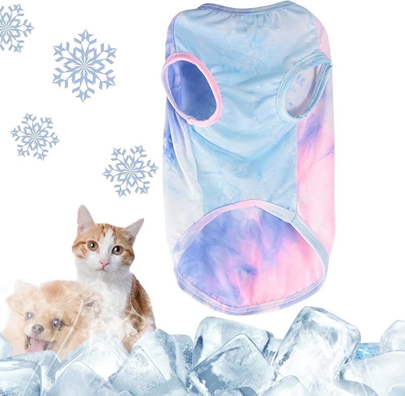 Hunde Shirt Sommer, Kühlwesten für Hunde, Hund UV Schutz T-Shirt, Hundekostüm, Hundehemd Tshirt, Haustier Tshirt für Kleine Mittelgroße Hund Katzen, Haustier Kleidung für Chihuahua, Yorkie (Rosa,M) - TrendyLookz