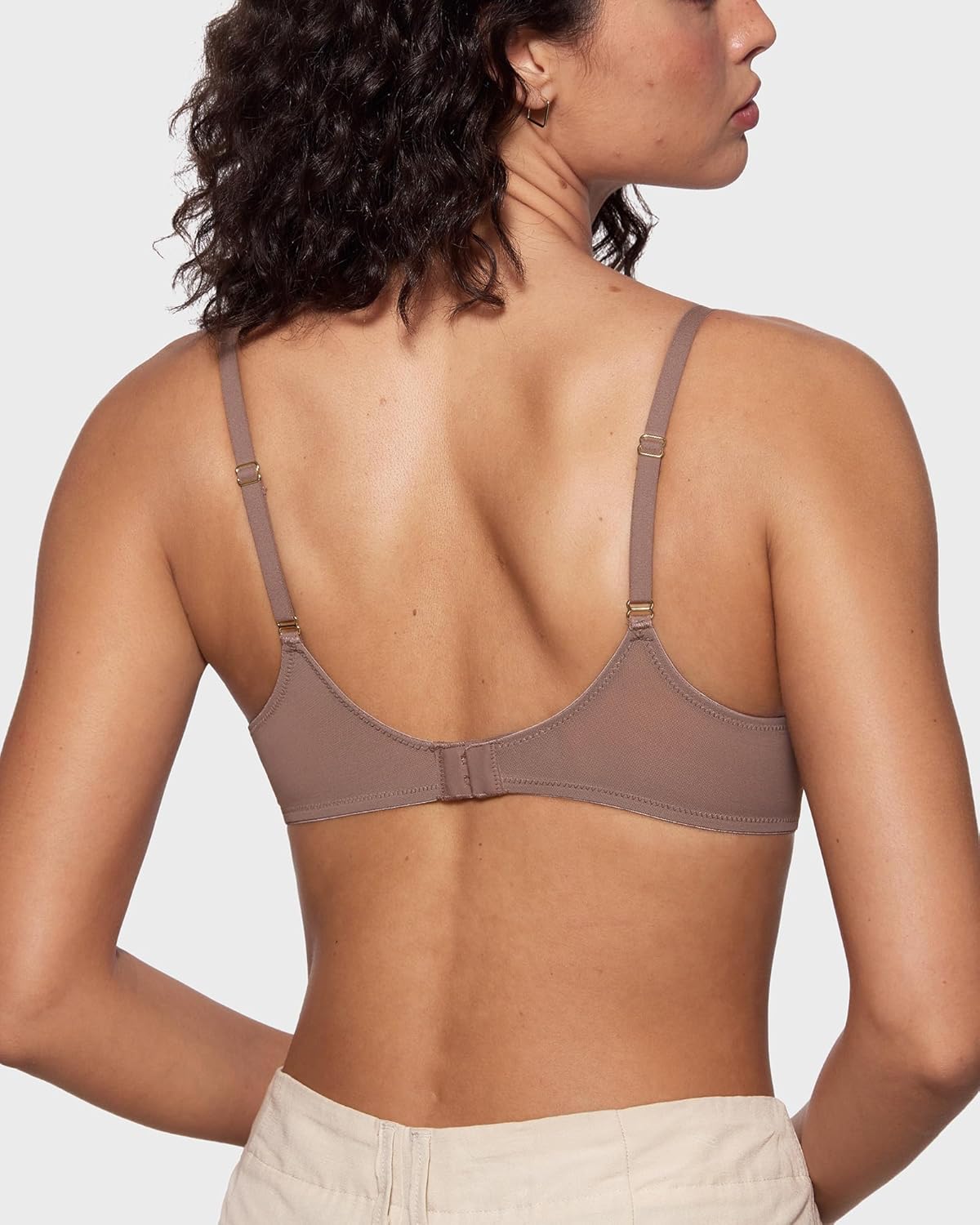 INLYRIC Women's Cosnufy Sheer Balconette Bra Demi Unlined Plunge Mesh See Through Sexy Bras Underwire - TrendyLookz