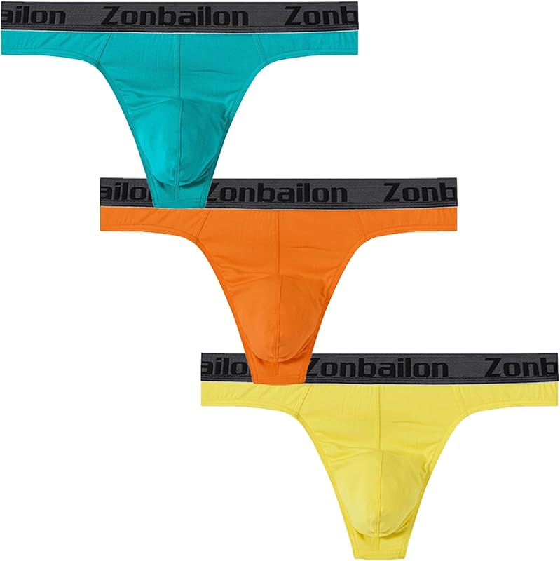 JINSHI Men's Bamboo Viscose Thong Sexy T - back Mens Underwear Low Rise Stretch Tagless Underwear Multi M L XL XXL - TrendyLookz