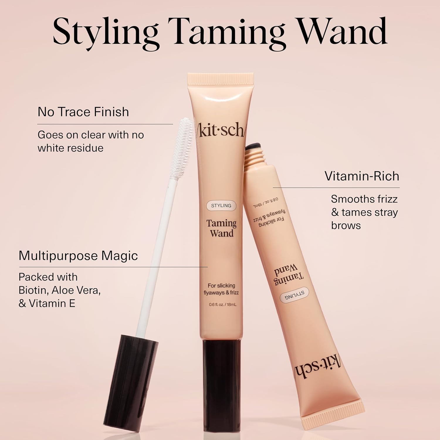 Kitsch Fly Away Stick for Hair - Edge Control Stick for Flyaways, Baby Hairs & Bangs - Taming Wand Hair Mascara - Travel Size Styling Essential – 18mL - TrendyLookz