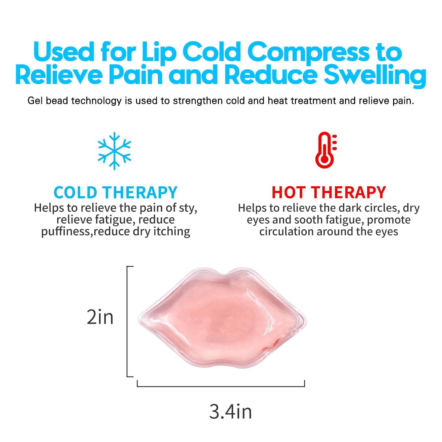 Lip Ice Pack for Cosmetic (10 PCS)，Ice Pack After lip ice treatment, reusable ice pack lip shape ice pack to relieve pain and relax lips, anti - aging lip care ice pack to reduce lip swelling - TrendyLookz